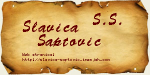 Slavica Šaptović vizit kartica